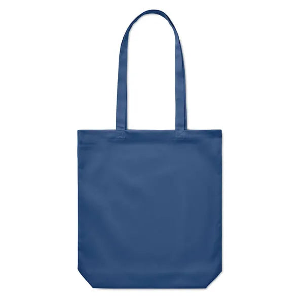 Canvas boodschappentas met lange hengsels, Blauw - 196442