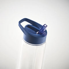 RPET Drinkfles met Flip-Top Rietje - Blauw