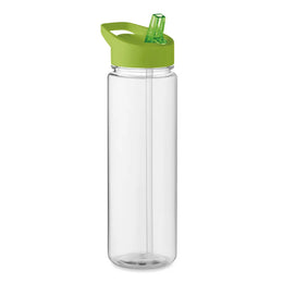 Essentix rPET drinkfles met flip-top rietje 650 ml bovenaanzicht, Groen - 196467