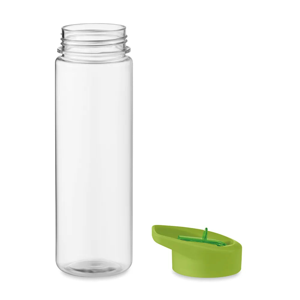 Essentix rPET drinkfles met flip-top rietje 650 ml met losse dop, Groen - 196467