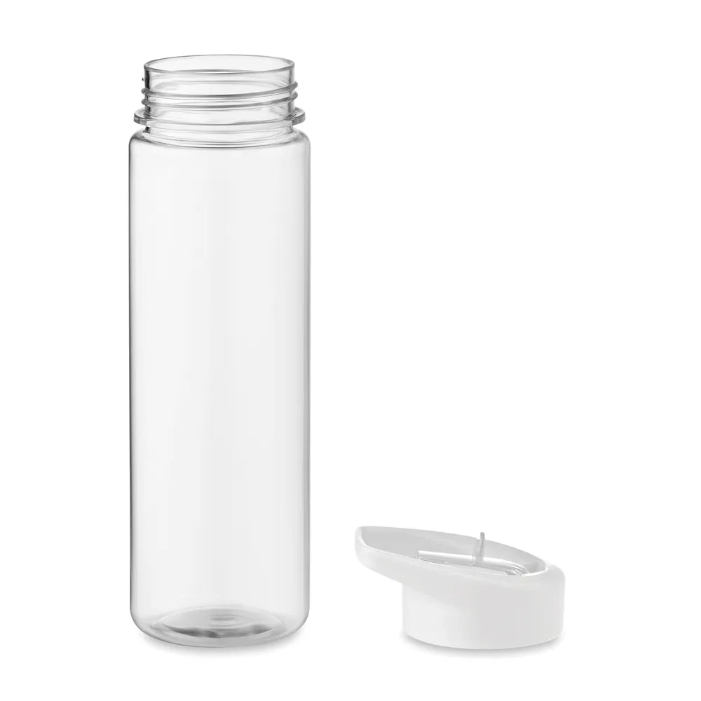 Essentix rPET drinkfles met flip-top rietje 650 ml met losse dop, Wit - 196467