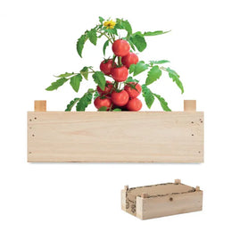 Tomatenkweekset in houten kistje, Bruin - 196498