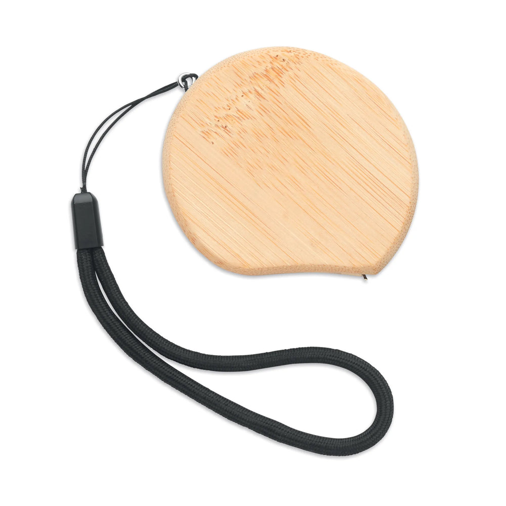 Bamboe meetlint 2 meter met polsbandje voorzijde, Bruin - 196520