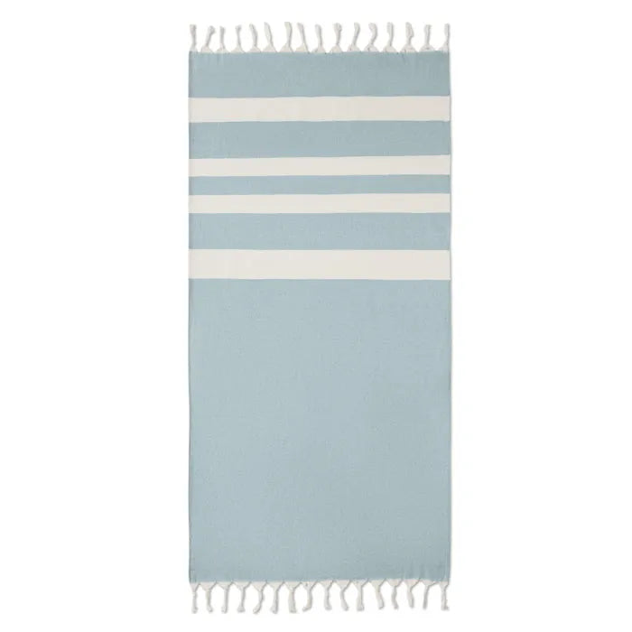 Hammam of strandlaken van gerecycleerde stoffen 75x150 cm, Blauw - 196554