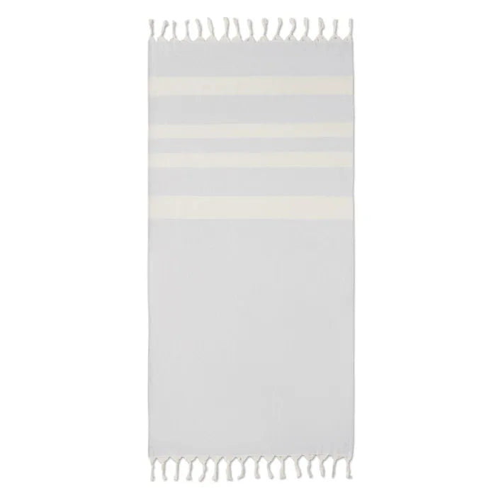 Hammam of strandlaken van gerecycleerde stoffen 75x150 cm, Grijs - 196554