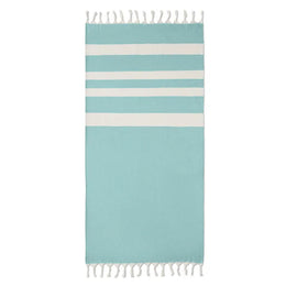 Hammam of strandlaken van gerecycleerde stoffen 75x150 cm, Turquoise - 196554