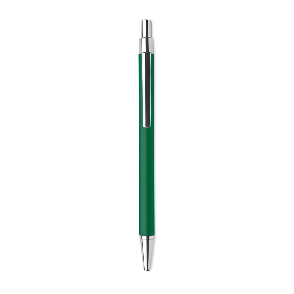Gerecyclede aluminium balpen met drukknop, Groen - 196560
