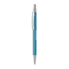 Gerecyclede aluminium balpen met drukknop - Turquoise