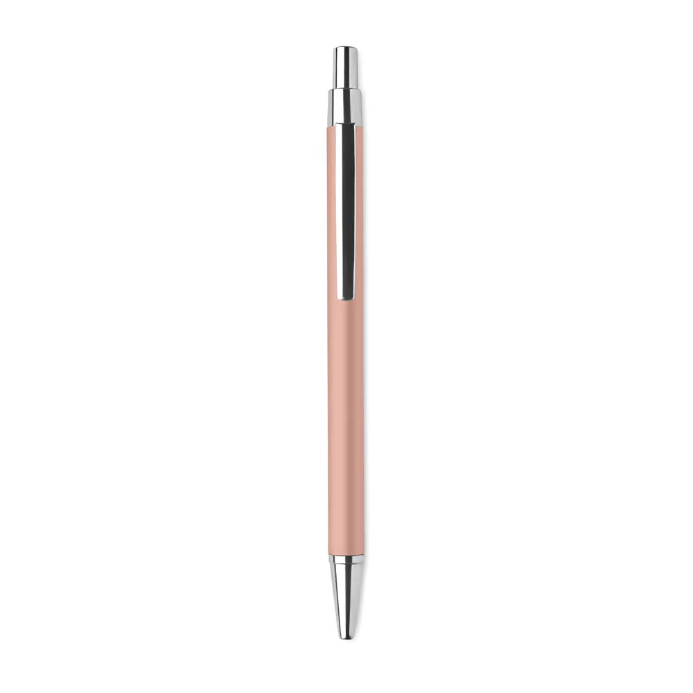Gerecyclede aluminium balpen met drukknop, Roze - 196560