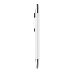 Gerecyclede aluminium balpen met drukknop - Wit