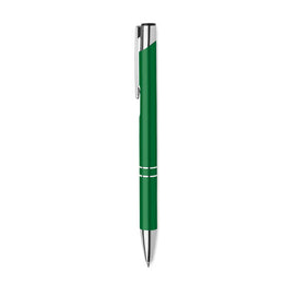 gerecyclede aluminium balpen met drukknop groen side 196561