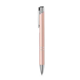 gerecyclede aluminium balpen met drukknop roze side 196561