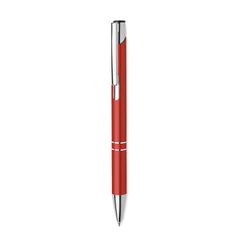 Gerecyclede aluminium balpen met drukknop - Rood