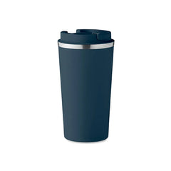 Dubbelwandige Roestvrijstalen Beker 510 ml met Lekvrije PP Deksel - Blauw