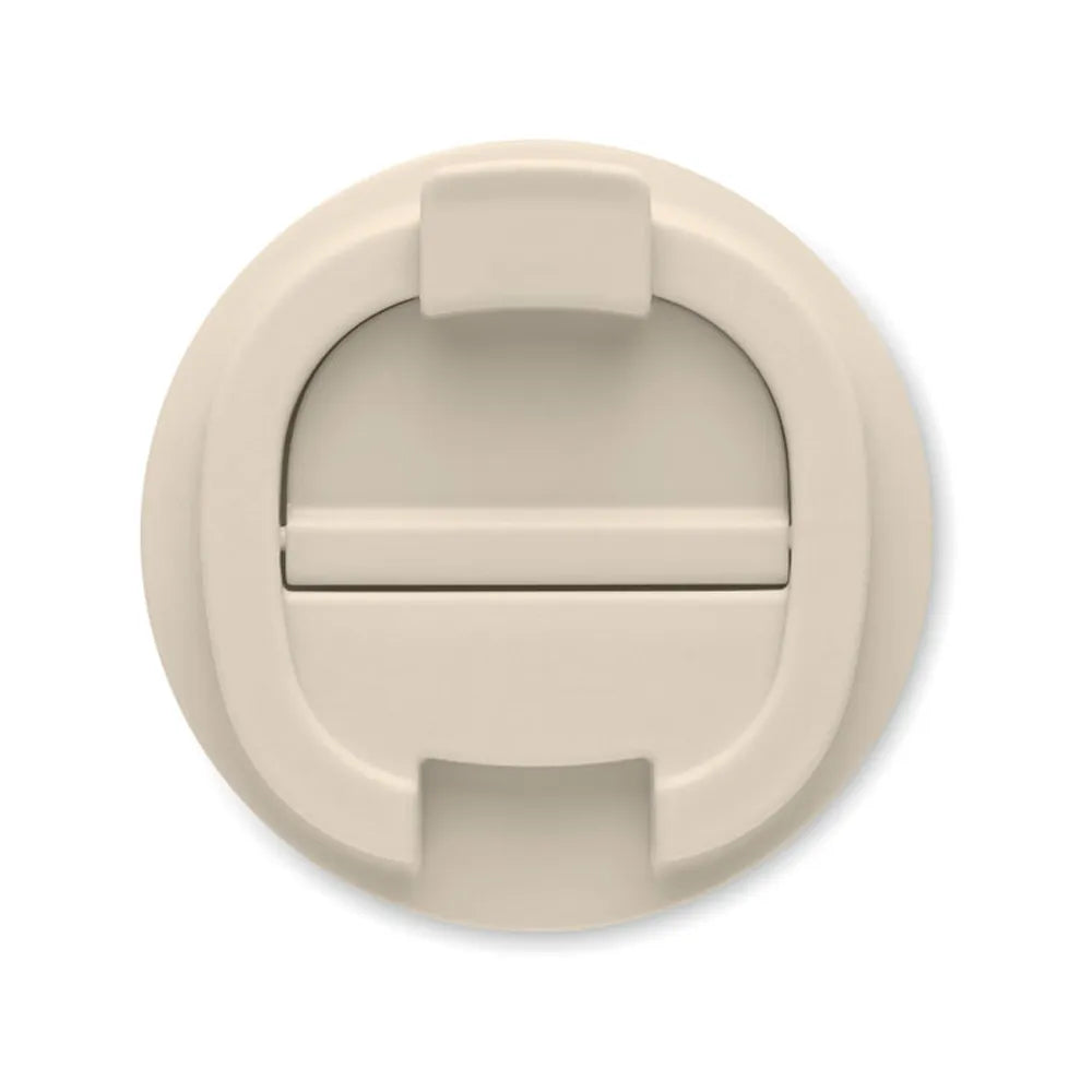 PP-deksel voor RVS-thermosbeker 510 ml bovenaanzicht, Beige - 196579