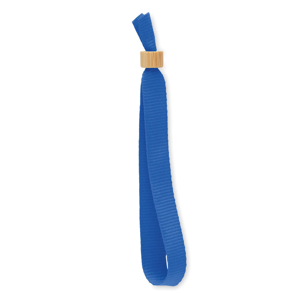 polyester polsbandjes bamboe ring blauw 196706
