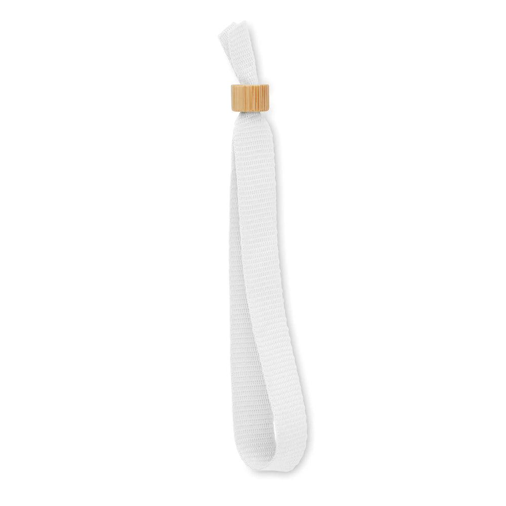 polyester polsbandjes bamboe ring wit 196706