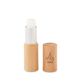Natuurlijke lippenbalsem in bamboe behuizing met bedrukking, Beige - 196752