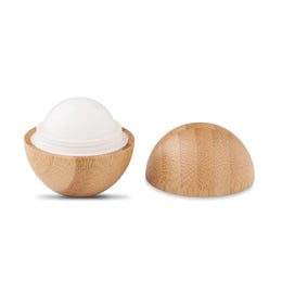 Natuurlijke lippenbalsem in bamboe pot, Beige - 196753