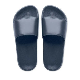 Badslippers met EVA-zool en brede bovenband bovenaanzicht, Blauw - 196785
