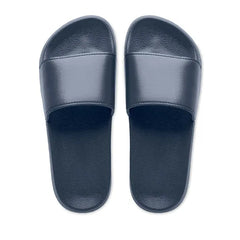 Badslippers met EVA-zool en brede bovenband - Blauw