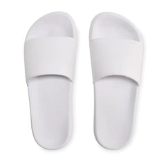 Badslippers met EVA-zool en brede bovenband - Wit