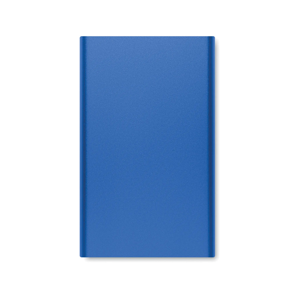 Powerbank 4000 mAh van gerecycled aluminium bovenaanzicht, Blauw - 196825