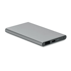 Powerbank 4000 mAh van gerecycled aluminium - Titanium