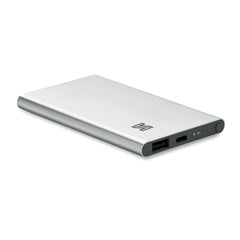Powerbank 4000 mAh van gerecycled aluminium - Zilver