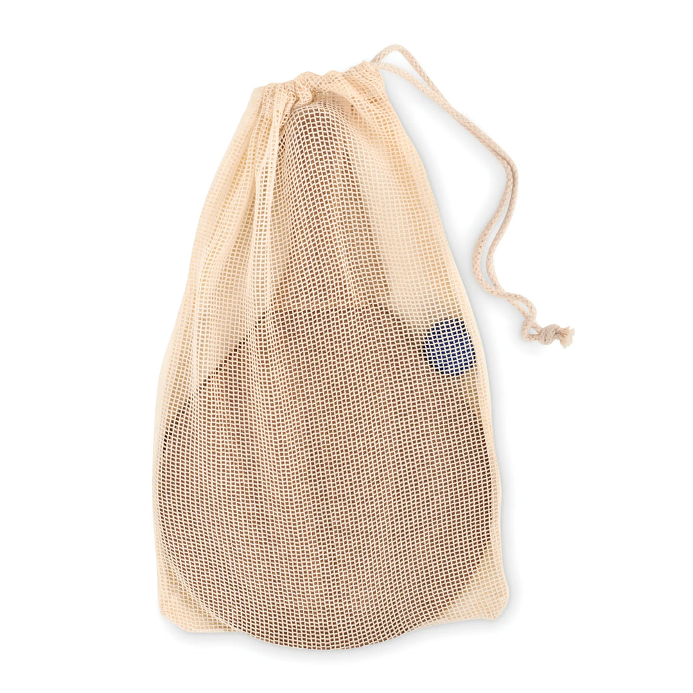 Strand tennisset met mesh tas inclusief 2 MDF peddels en bal in mesh tas, Bruin - 196829