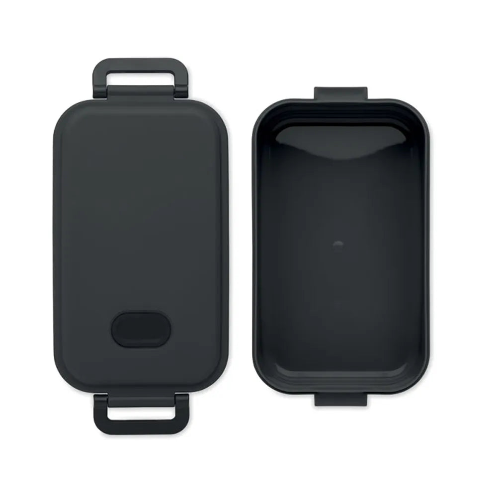 gerecyclede pp lunchbox luchtdicht deksel zwart open 196855