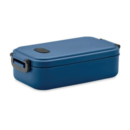 Lunchbox met luchtdicht deksel en siliconen ventiel 800 ml schuin van voren, Blauw - 196855
