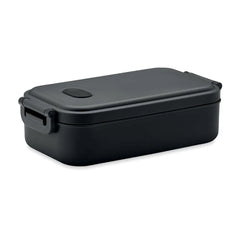 Lunchbox met Luchtdicht Deksel en Siliconen Ventiel – 800 ml - Zwart