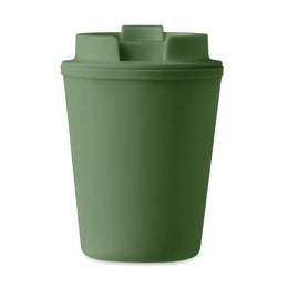 Dubbelwandige beker 300 ml van gerecycled PP, Groen - 196866