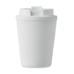 Dubbelwandige Beker 300 ml van Gerecycled PP - Wit