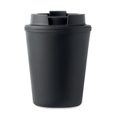 Dubbelwandige Beker 300 ml van Gerecycled PP - Zwart