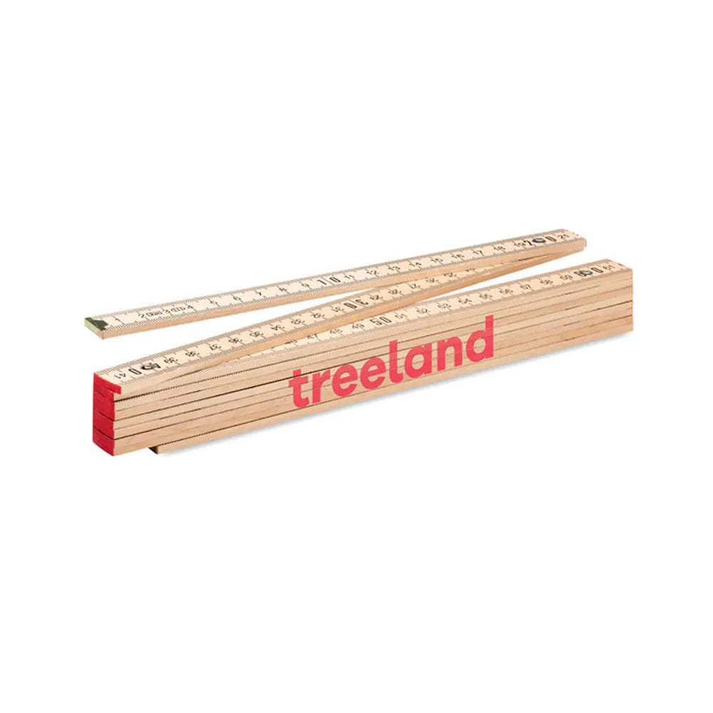 Houten duimstok 2 meter met eigen logo