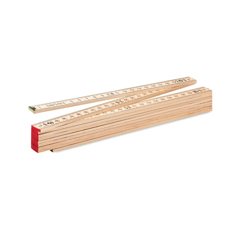 Houten duimstok 2 meter met eigen logo
