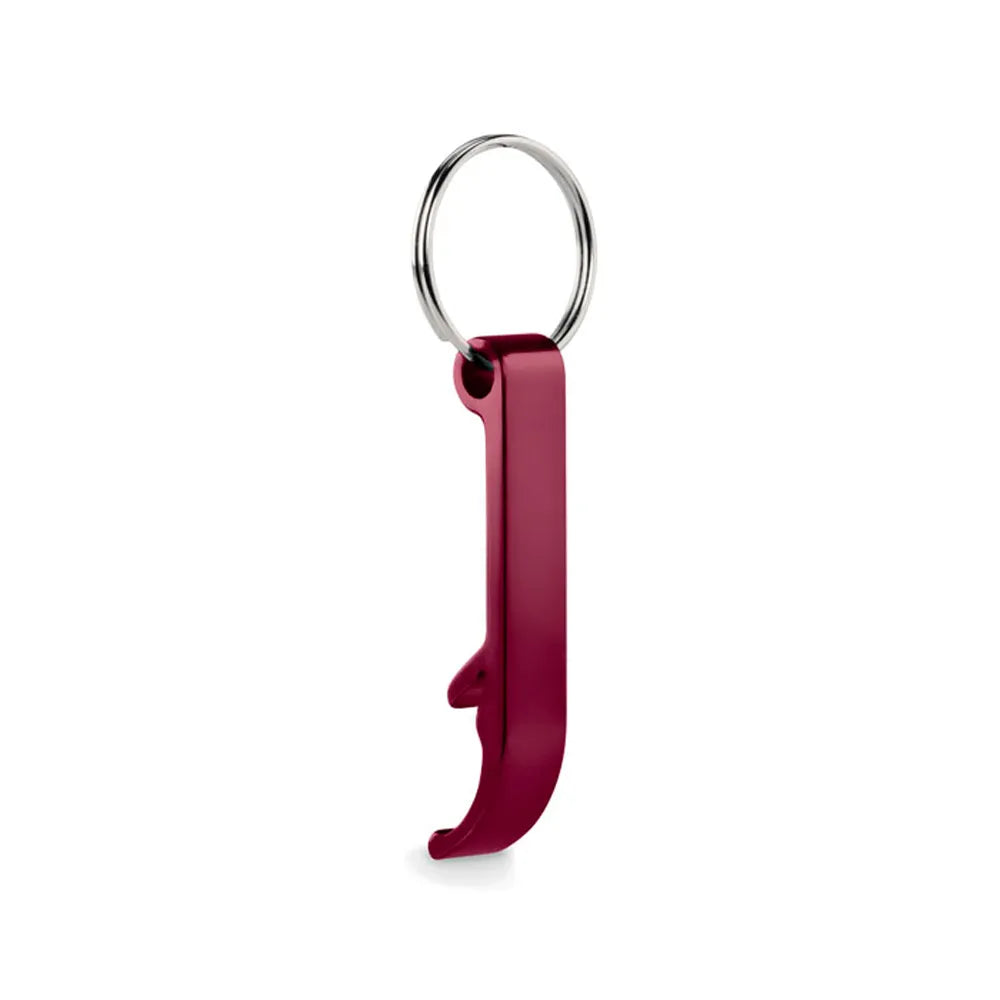 Gerecyclede aluminium flesopener sleutelhanger bedrukken - Bordeaux