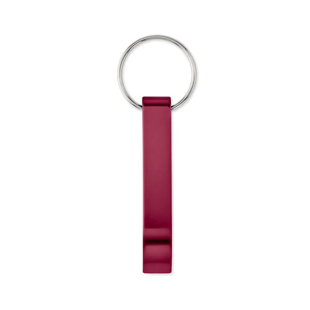 Gerecyclede aluminium flesopener sleutelhanger bedrukken - Bordeaux