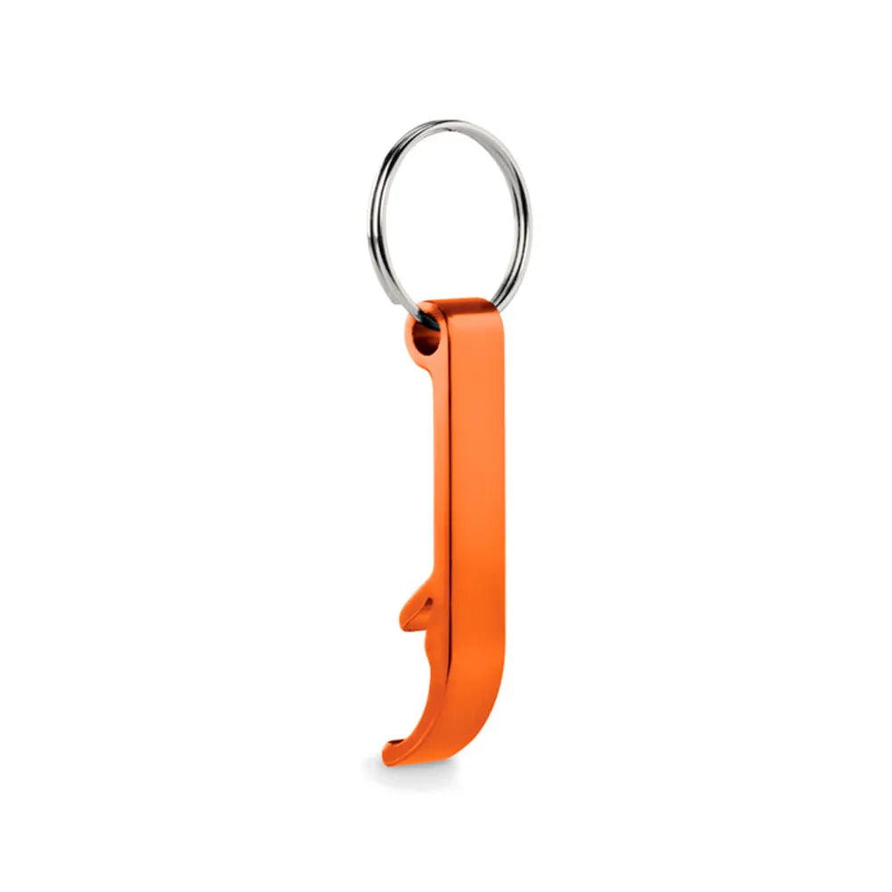 Gerecyclede aluminium flesopener sleutelhanger bedrukken - Oranje