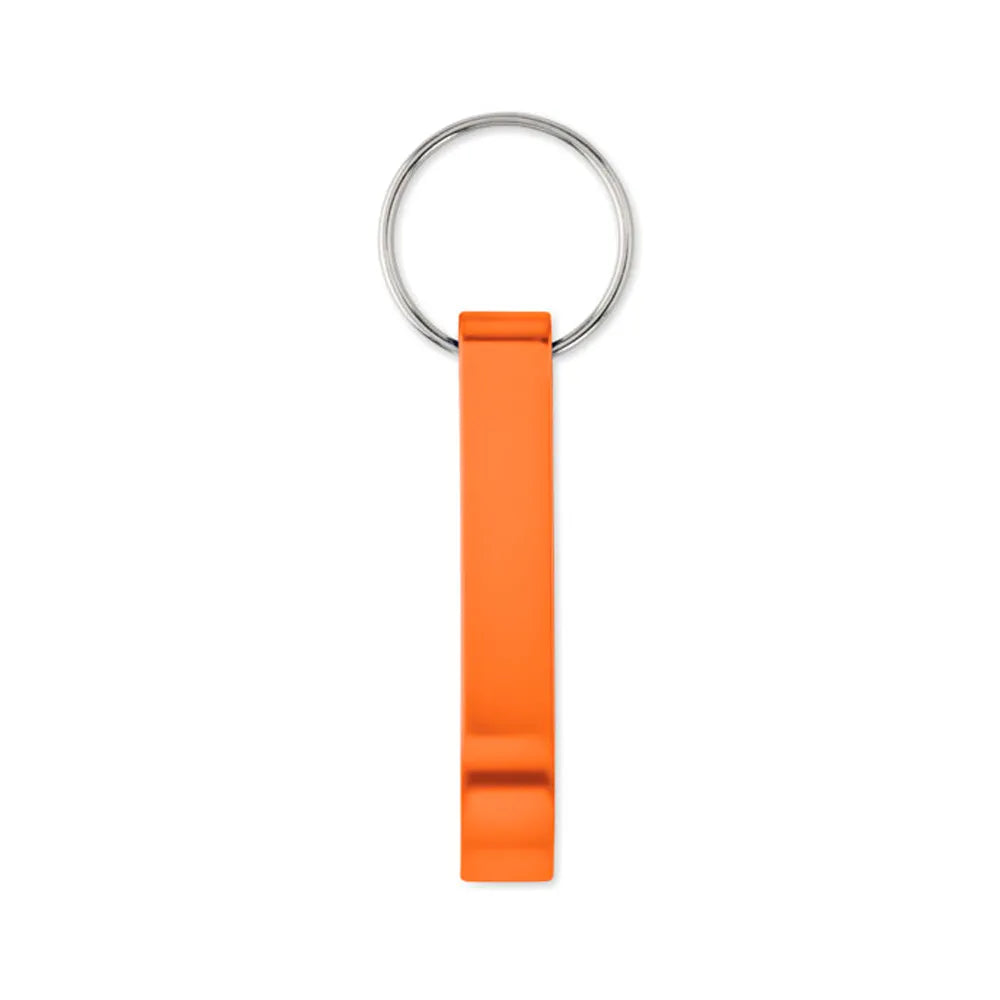 Gerecyclede aluminium flesopener sleutelhanger bedrukken - Oranje
