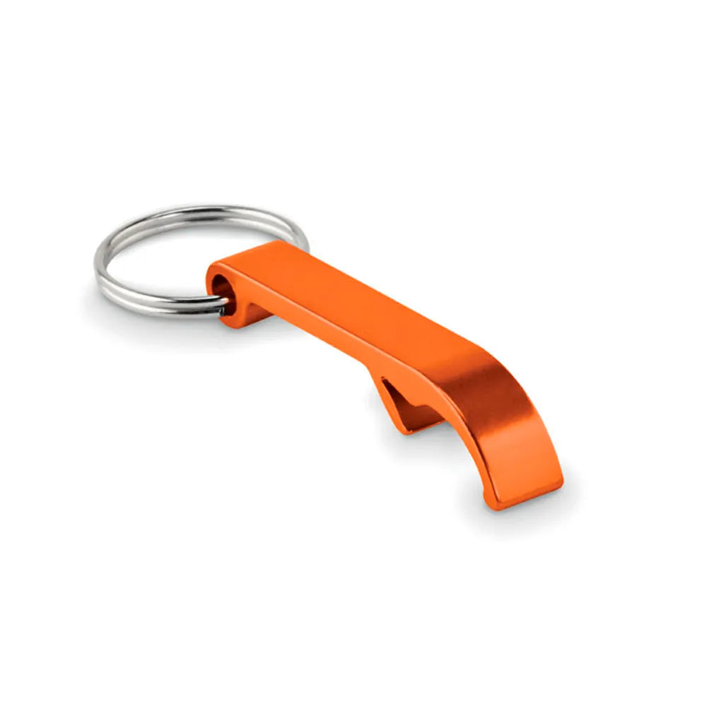 Gerecyclede aluminium flesopener sleutelhanger bedrukken - Oranje