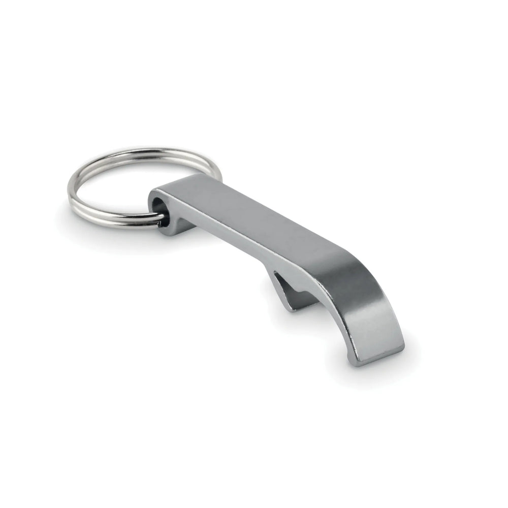Gerecyclede aluminium flesopener sleutelhanger, Zilver - 196923