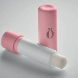Vegan lippenbalsem in gerecycled ABS met bedrukking, Roze - 196943