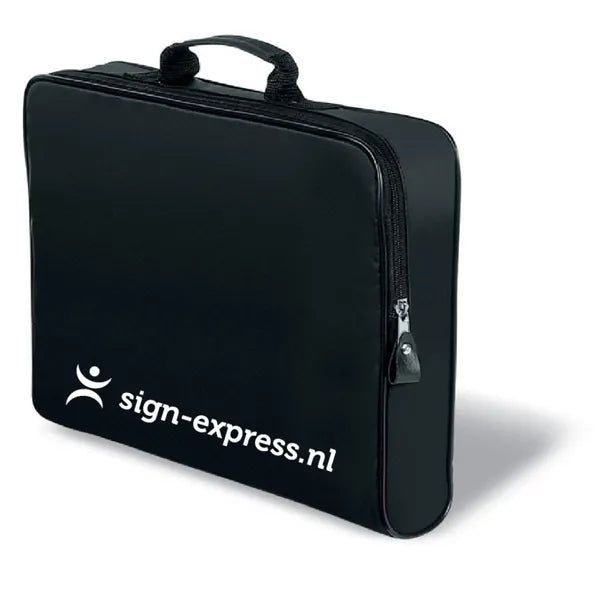 documententas ritssluiting polyester zwart met logo 196998