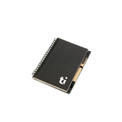 Milieuvriendelijk Notitieboekje met Gerecyclede Balpen – 140 Blanco Pagina’s - Zwart