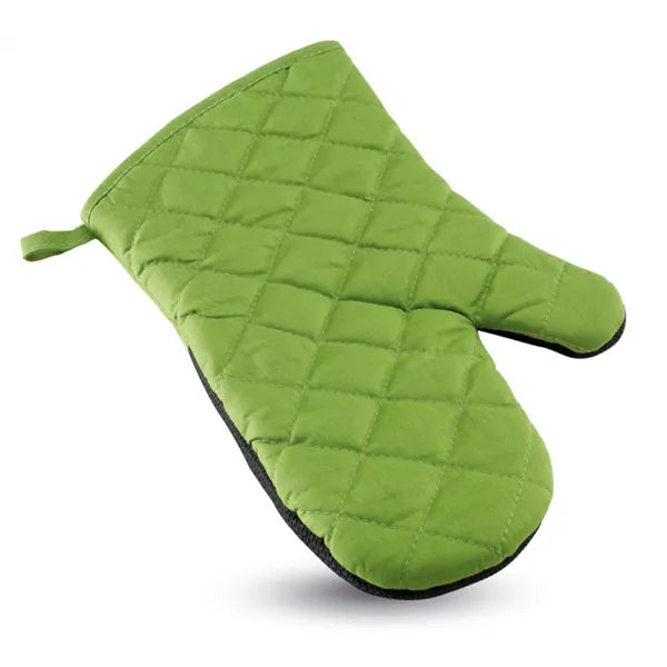 Katoenen ovenwant met rubberen grip, Groen - 197244