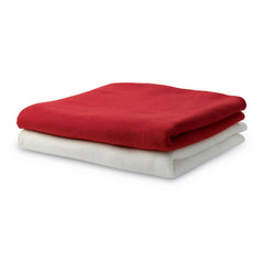 Fleece Deken met Nylon Handvat | Bedrukking op Band of Deken | Rood