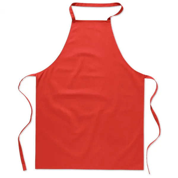 Katoenen keukenschort 80 g/m², Rood - 197251